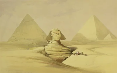 De Grote Sfinx en de piramiden van Gizeh, uit Egypte en Nubië, deel 1